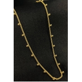 Choker Corrente com Bolinha Lisa Banhado em Ouro 18k - Dourado