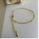Pulseira Corrente Lisa com Bolinhas Banhado em Ouro 18k - Dourado
