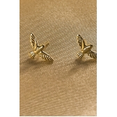 Brinco Pequeno de Espirito Santo Banhado em Ouro 18k - Dourado