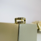 Piercing Fake Vazado com Zircônia Banhado em Ouro 18k - Dourado