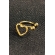 Piercing Fake com Coração Banhado em Ouro 18k - Dourado
