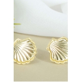 Brinco de Concha Banhado em Ouro 18k - Dourado