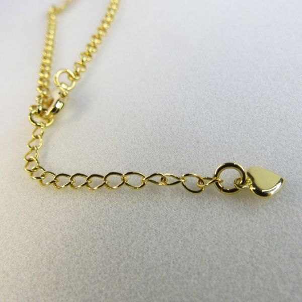 Pulseira com Chapa de Coração Banhado em Ouro 18k - Dourado