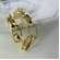 Pulseira de Elos Intercalados Grandes Banhados a Ouro 18k - Dourado