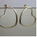Brinco Médio com Coração Vazado Horizontal Banhado em Ouro 18k - Dourado