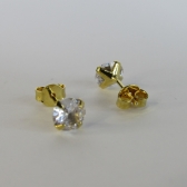 Brinco Pequeno Ponto de Luz Banhado em Ouro 18k - Dourado