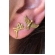 Brinco Duo com Brincos Religiosos Banhado em Ouro 18k - Dourado