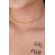 Choker com Coração Vazado Pequeno Interligado Banhado em Ouro 18k - Dourado
