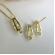 Conjunto Trapézio em Zircônia - Dourado