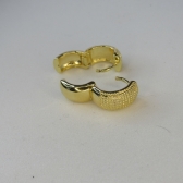 Brinco de Argolinha Grossa Trabalhada Banhado em Ouro 18k - Dourado