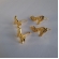 Duo de Sapatinho e Laço Banhado em Ouro 18k - Dourado