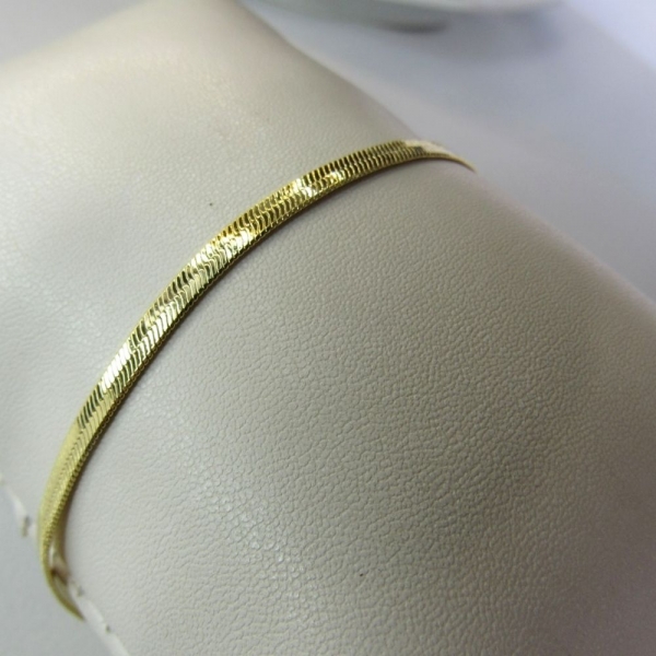 Pulseira Fita Banhado em Ouro 18k - Dourado