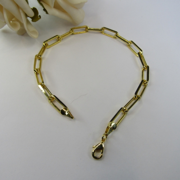 Pulseira Corrente Cartier 1.6 Diamantada Banhado em Ouro 18k MASCULINA - Dourado