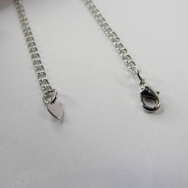 Colar Duplo com Correntes Grossas Banhado em Ródio Branco - Prateado