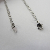 Colar Duplo com Correntes Grossas Banhado em Ródio Branco - Prateado