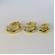 Trio de Brincos de Argolinha com Fio Lateral Banhado em Ouro 18k - Dourado