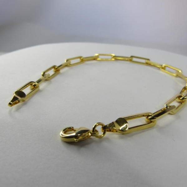 Pulseira Corrente Cartier 1.6 Diamantada Banhado em Ouro 18k MASCULINA - Dourado