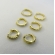 Trio de Brincos de Argolinha Fino Banhado em Ouro 18k - Dourado