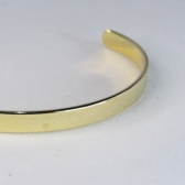 Bracelete Liso Largo Banhado em Ouro 18k - Dourado
