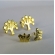 Brinco Duo de Árvore e Borboleta Banhado em Ouro 18k - Dourado