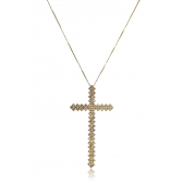 Colar com Cruz Banhado em Ouro 18k - Dourado