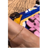 Tornozeleira com Corrente de Corações Pequenos Banhado em Ouro 18k - Dourado