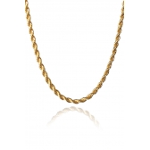 Pulseira Cordão Baiano 3,0 Banhado em Ouro 18k - Dourado