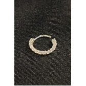 Piercing Círculo Trabalhado com Mini Zircônias em Prata 925