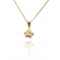 Colar Pingente Patinha De Cachorro Colorida Banhado em Ouro 18k - Dourado