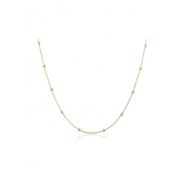 Colar de Corrente com Bolinhas Douradas Banhado em Ouro 18k - Dourado