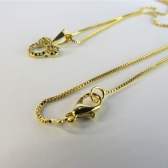 Colar Com Pingente Do Mickey De Zircônia Colorida Banhado em Ouro 18k - Dourado