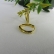 Brinco Triangular Médio com Zircônia Banhado em Ouro 18k - Dourado