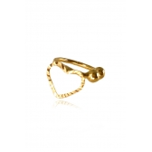 Piercing Fake com Coração Banhado em Ouro 18k - Dourado