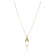 Colar Nossa Senhora Com Zircônias Azuis Banhado em Ouro 18k - Dourado