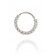 Piercing Círculo Trabalhado com Mini Zircônias em Prata 925