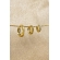 Trio de Argolinhas Com Zirconia Banhado em Ouro 18k - Dourado