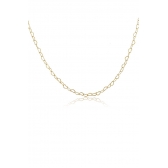 Colar de Corrente com Elos em Coração Banhado em Ouro 18k - Dourado