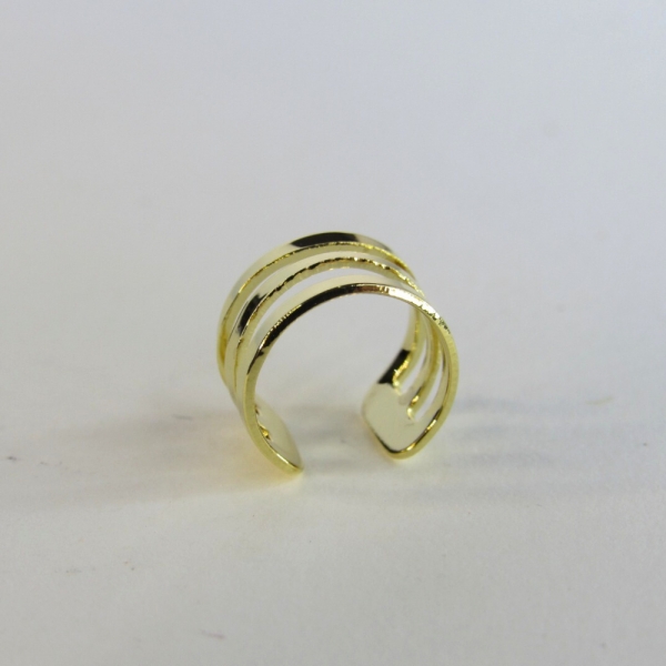 Piercing Três Fios Banhado em Ouro 18k - Dourado