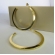 Brinco Argola Grande Clássica Banhado em Ouro 18k - Dourado
