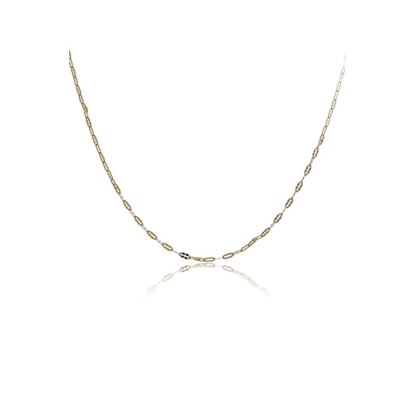 Colar Cumprido com Mini Elos Banhado em Ouro 18k - Dourado