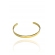 Bracelete Liso Largo Banhado em Ouro 18k - Dourado