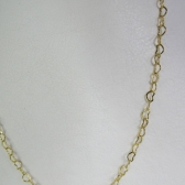 Colar de Corrente com Elos em Coração Banhado em Ouro 18k - Dourado
