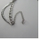 Colar Duplo com Correntes Grossas Banhado em Ródio Branco - Prateado