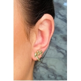 Duo de Sapatinho e Laço Banhado em Ouro 18k - Dourado