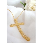 Colar com Cruz Banhado em Ouro 18k - Dourado