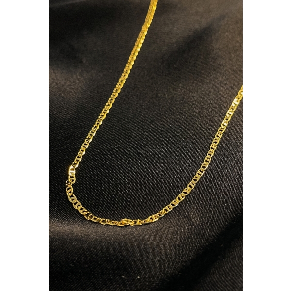 Colar Longo Elo Duplo Banhado em Ouro 18k MASCULINO - Dourado