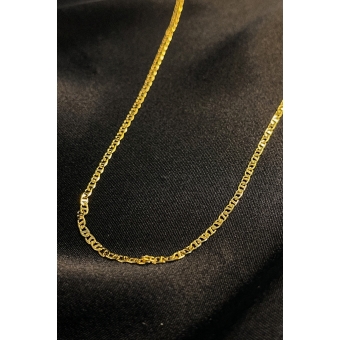 Colar Longo Elo Duplo Banhado em Ouro 18k MASCULINO