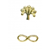 Duo Arvore Da Vida E Infinito Banhado em Ouro 18k - Dourado
