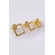 Trio de Brincos Quadrados Banhado em Ouro 18k - Dourado