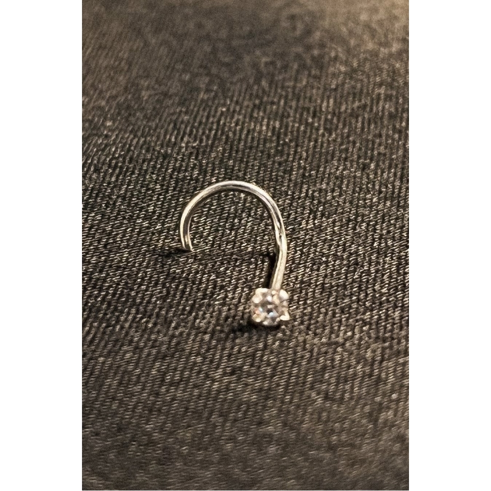 Piercing de Nariz com Zircônia em Prata 925